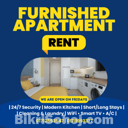 Fully Furnished 2 Bedroom Apartment for Rent in Bashundhara